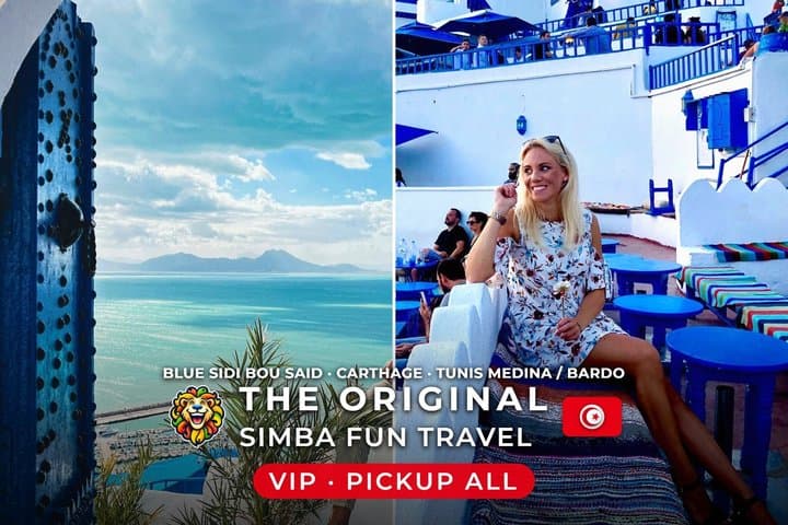 Fun VIP: Tunis Medina/Bardo + Sidi Bou Said + Carthage Pickup All