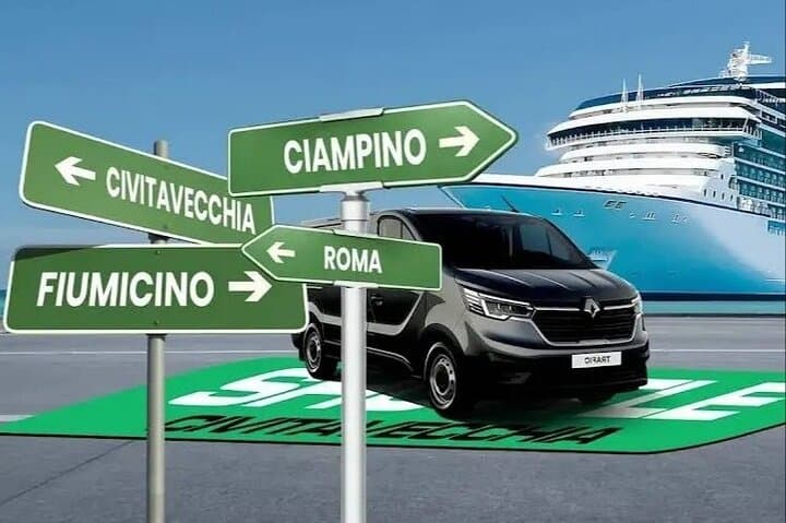 From Civitavecchia Cruise Port to FCO 1-8 People
